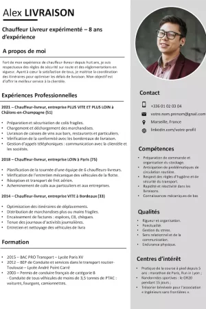 cv-chauffeur-livreur