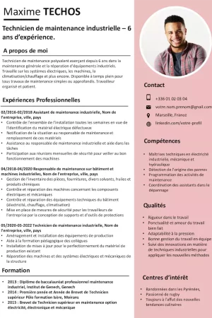 cv-technicien-maintenance