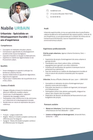 cv-urbaniste